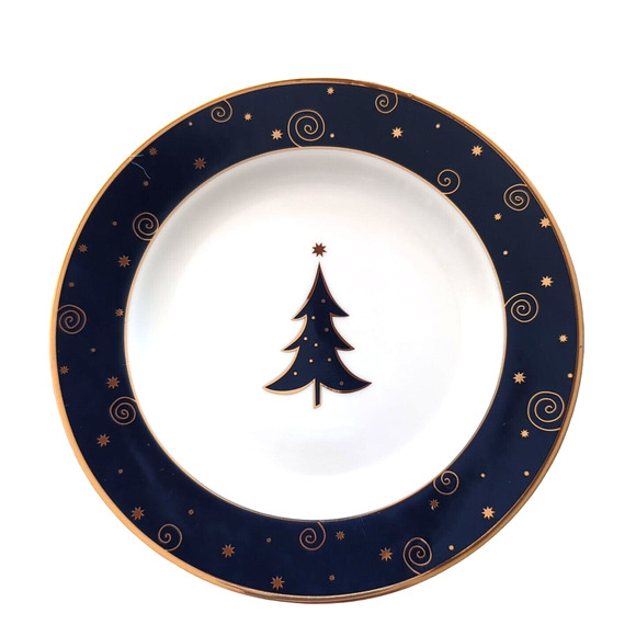 VTG 2000 Sakura Star Light 4 Christmas Celestial Salad Dessert Plates Porcelain - Picture 2 of 7